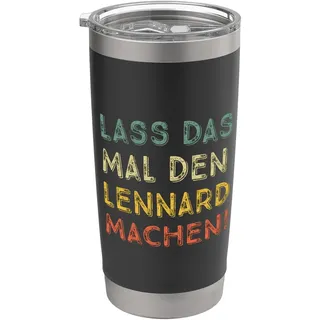 Lass Das Mal Den Lennard Machen Retro Heimwerker Spruch Doppelwandiger Edelstahl-Thermobecher