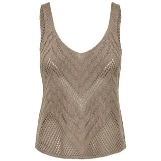 JDY Häkeltop, braun, für Damen, 15226348, braun, Small - S