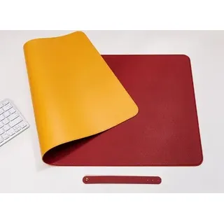 BOUNDLESS Komfort rutschfeste Leder Mausmatte, Schreibtischunterlage für PC, Laptop, Homeoffice und Büro, Leder Mauspad, Schreibtischunterlage wasserdicht strapazierfähig (Schaumgrün 1)