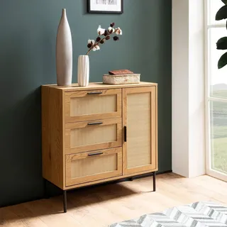 FineBuy Sideboard 80 cm Braun