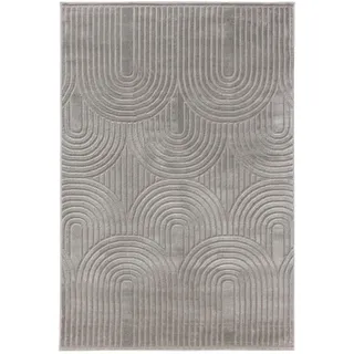 benuta basic Claire Kurzflorteppich 140 x 200 cm Grau