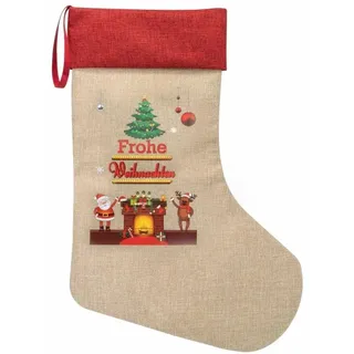 IDENA Weihnachtsstrumpf 31 x 46 cm Tannenbaum