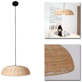 Home4Living Pendelleuchte Hängeleuchte Pendeleuchte Ø 48cm Rattan E27 Küchenlampe, ohne Leuchtmittel, Rattan braun