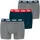 Everyday Boxershorts 3 Einheiten Grey Navy Red Combo M