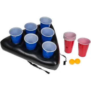 Aufblasbarer Beer Pong Partyhut: Das ultimative Trinkspiel - inkl. 12 Bechern & 2 Bällen - Spass-Garantie für jede Party