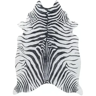 Flachgewebeteppich Etosha  (Zebra, Schwarz, 135 x 100 cm, 100 % Polyester)