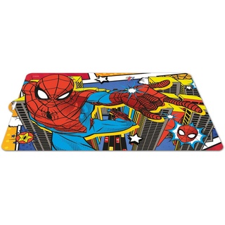 Marvel Tischset für Kinder, blau/rot, aus Kunststoff, Spiderman für Herren