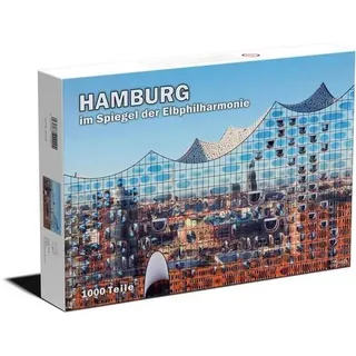 Hamburg im Spiegel der Elbphilharmonie (Puzzle) Anzahl Teile: 1000, Maße (B/H): 66 x 47 cm, Puzzle, Dt/engl/frz/ital/russ/türk