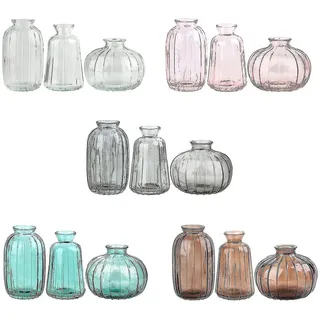 Set Aus 3 Kleinen Dekovasen Im Modernen Und Vintage-stil, Minimalistisch Und Ästhetisch, Für Die Inneneinrichtung – Weiß