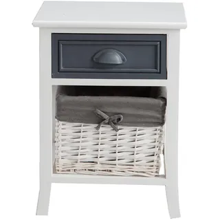CARO-Möbel Nachtschrank Florenz 37 x 50 x 30 cm Weiß