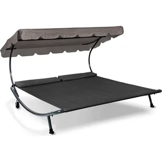 LECO Doppel-Sonnenliege 200 x 200 x 110 cm Anthrazit