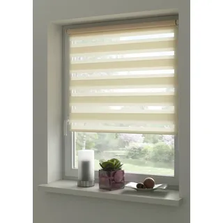 GARDINIA Doppelrollo EASYFIX 90 x 150 cm beige