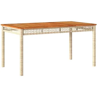 vidaXL Gartentisch 140 x 80 x 75 cm Beige