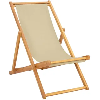 vidaXL Liegestuhl 107 x 61 x 96 cm Beige