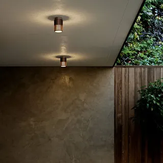 Nordlux Deckenleuchte Aluminium 188,0 cm E27 dimmbar IP54 braun