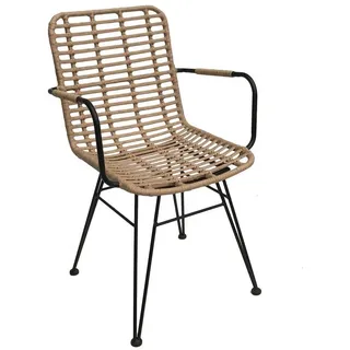 Vintagehaus Gartenstuhl Rattanstuhl Esszimmerstuhl Hacienda Vela PE-Rattan In/Outdoor Natur