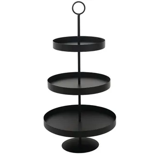 Grafelstein Etagere Etagere LENJA schwarz aus Metall modernes Design 3-stöckige Metalletag