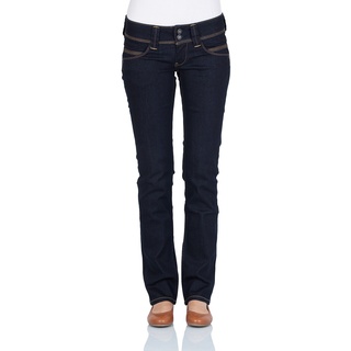 Pepe Jeans Damen Jeans Venus Regular Fit Blau Pl204175M15 Tiefer Bund Reißverschluss W 26 L 34