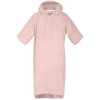 Tom Tailor Surf Poncho für Damen und Herren,L-XL, 100% Baumwolle/Frottier, Badeponcho mit Kapuze, Bauchtasche und Logostickerei, Rosa (Rose)