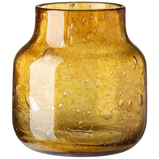 Fink Tischvase SOLEA Glasvase - amber aus Glas - Höhe 19cm - Blumenvase - Tischdeko (1x Dekovase, 1 St., Blumenvase - Vasen - Tischdeko - Deko), Vase - Dekovase - Pflanzvase - Tischvase - Vasen