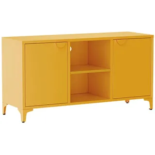 Oviala Sideboard, Gelb, Metall, Rechteckig,Rechteckig, 120x63x40 cm, Wohnzimmer, Kommoden & Sideboards, Sideboards