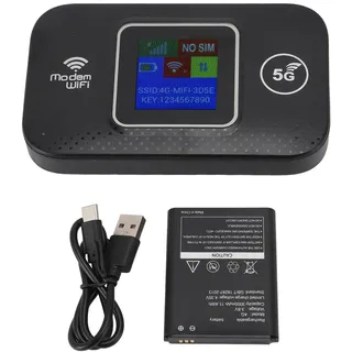 Mobiler WLAN Router, Tragbares WLAN für Unterwegs 4G LTE Router Hotspot WiFi Gerät zum Mitnehmen, 300Mbps/s Verbindung von 10 Geräten Gleichzeitig