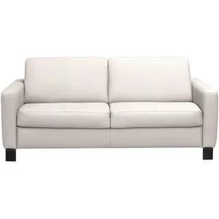 Celina Home Schlafsofa Aruba, Ecru, Metall, Kombination Echtleder/Lederlook, Rindleder, 3-Sitzer, 190x87x100 cm, Made in EU, Fußauswahl, Lederauswahl, Stoffauswahl, Rücken echt, Kinder- & Jugendzimmer, Jugendmöbel, Jugendsofas