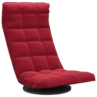 vidaXL Bodenstuhl Drehbar Klappbar Bodensessel Relaxsessel Relaxstuhl Sessel Fernsehsessel Loungesessel Polstersessel Wohnzimmer Weinrot Samt