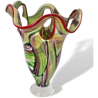 Glasvase 5kg Glas Vase im Murano Stil 40cm schwere Tischvase glass vase