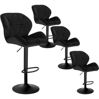 Woltu Barhocker 4er Set 50 cm x 94 cm x 41 cm Schwarz