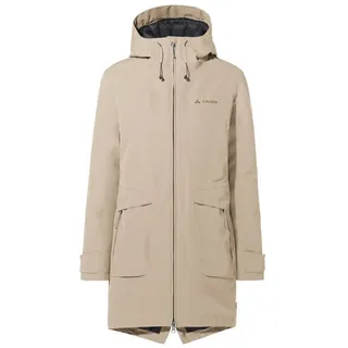 VAUDE Kurzmantel Wo Skomer Winter Parka III CS Outdoormantel, Winterjacke kuschlig warm dank PrimaLoft®-Wattierung mit viel Bauschvolumen beige XS (36)