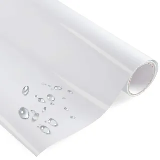 Küchenfolie Hochglanz Weiß, Möbelfolie, Klebefolie für Möbel, Türen selbstklebende Folie Türfolie, Küche, Meterware (1 Meter x 0.93 Meter)