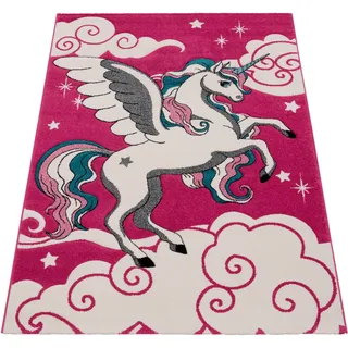 Paco Home Diamond 640 Kinderteppich 80 x 150 cm Pink