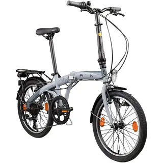 Agon Parklane Klapprad 150 - 185 cm Klappfahrrad mit 6 Gängen Fahrrad Faltrad mit Beleuchtung StVZO und Fahrradständer