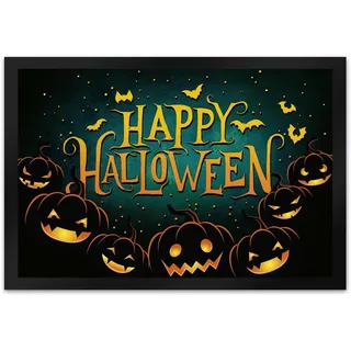 trendaffe - Happy Halloween Fußmatte XL mit Kürbis Motiv
