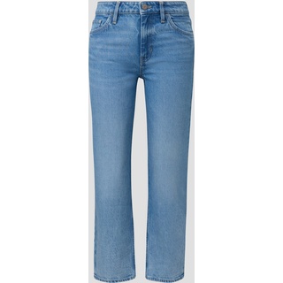 s.Oliver - Cropped Jeans Karolin / Regular Fit / Mid Rise / Straight Leg / All-over-Muster, Damen, blau, 40