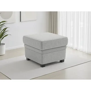 Polsterhocker SIT & MORE "Savona, B: 58 cm", grau (silber), B:58cm H:45cm T:58cm, 100% Polyester, Hocker, Polsterhocker, individuell zu kombinieren