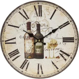 Wanduhr "Walram", weiß, B:33,8cm T:4cm, MYFLAIR MÖBEL & ACCESSOIRES, Wanduhren, Wanduhr, weiß, rund, römische Ziffern, dekorativ in Küche & Wohnzimmer