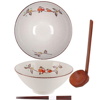 Ramen Schüssel,Japanische Schüssel Keramik,Ramen Schüssel Set,Ramen Bowl mit Löffel Essstäbchen,Suppenschalen,Müslischalen,Asiatisches Geschirr