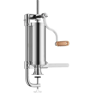Costway 3L Wurstfüller Edestahl, inkl. 4 Fuellrohre, Wurstfüllmaschine Wurstmaschine