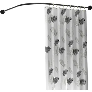 Duschvorhangstange Ohne Bohren L Form, Duschstange Ecke Einstellbare Länge, Duschvorhang Halterung Duschstange Für Badewanne, [90-130cm]*[90-130cm]