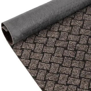 ANRO Schmutzfangmatte Flur Läufer Schmutzfangläufer Fußmatte Teppichläufer Flurteppich Türmatte Meterware Melbourne Braun 200x100cm