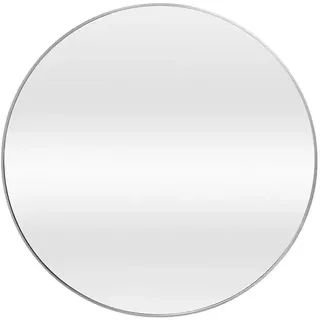 Rahmenspiegel Levi  (Durchmesser: 60 cm, Silber, Metall)