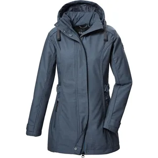 G.I.G.A. DX Damen Softshell Parka/Softshelljacke mit abzippbarer Kapuze GW 22 WMN SFTSHLL PRK, stahlblau, 42,