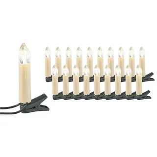 Lunartec LED-Weihnachtsbaum-Lichterkette mit 20 Kerzen, 3 Watt