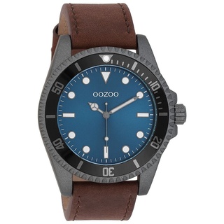 Oozoo Herren Armbanduhr Timepieces Analog Leder braun UOC11116