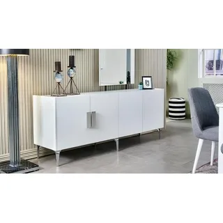 Xlmoebel Kommode Schminkkonsole aus Holz in Weiß mit praktischen Fächern (Konsole), Hergestellt in Europa weiß