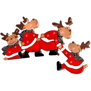 Weihnachtsmann-türrahmen Aus Holz, Weihnachtsdekoration Für Drinnen Und Draußen, Weihnachtsdekoration Für Die Feiertage Oder Die Hauswand (rechts) C-1 Rentier