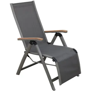 Dehner Relaxsessel Colmar Gartenstuhl 110 x 59 x 73 cm grau klappbar