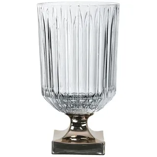 Nachtmann Glasvase, Silber, Glas, 18x31.3x18 cm, Tischkultur & Servieren, Servierplatten